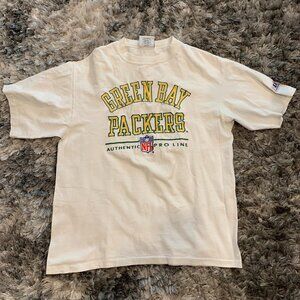 NFL Green Bay Packers Football Single Stitch T-Shirt LA Logo Athletic Tag-LG-